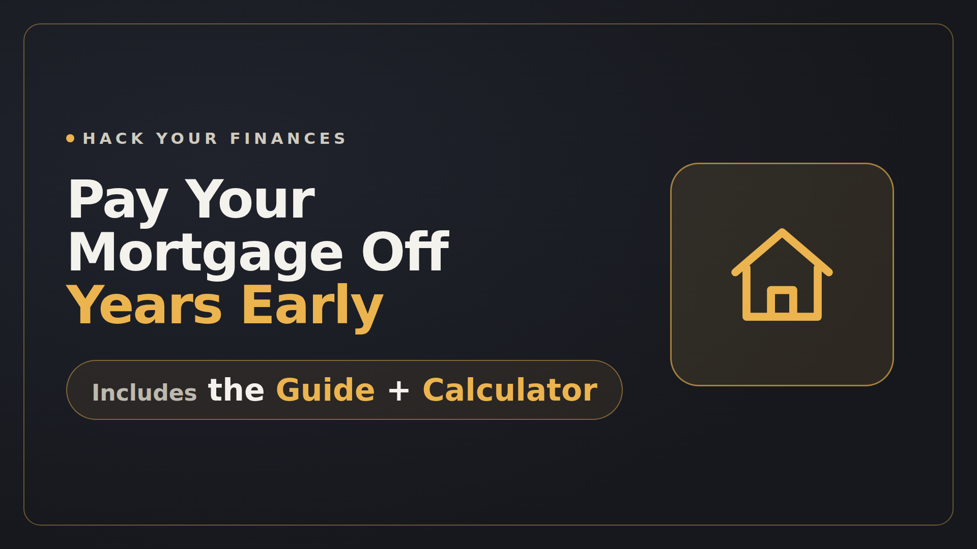Mortgage payoff course